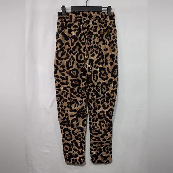 PrettyLittleThing Animal Print Casual Pants Womens 6 Brown Boho Retro 90s Y2K - Picture 5 of 9